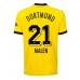 Borussia Dortmund Donyell Malen #21 Kopio Koti Pelipaita 2023-24 Lyhyet Hihat